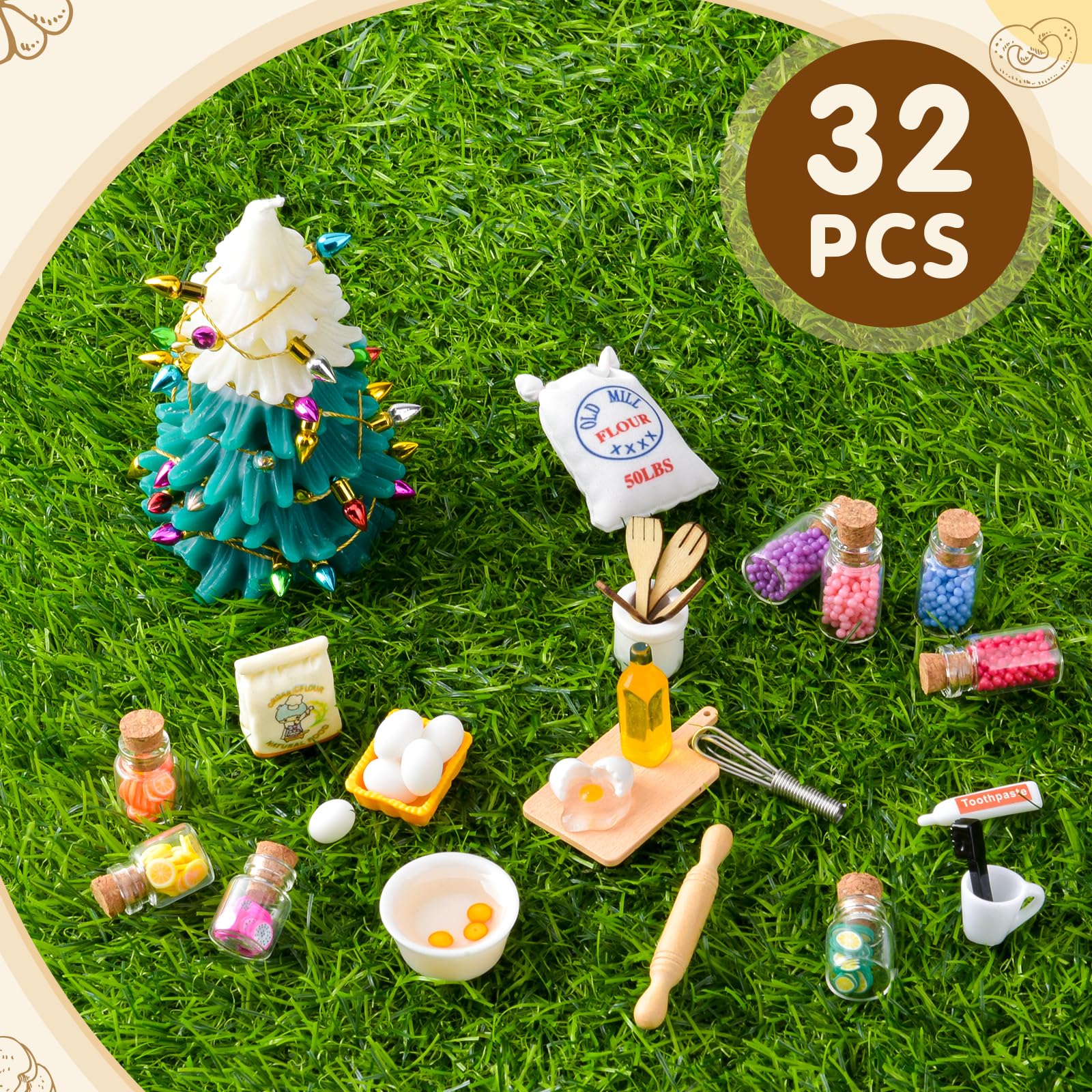 Milaget Dolity Maison De Poupée DIY Maisons De Poupées En Bois Kit De Meubles Miniatures Avec Poussière