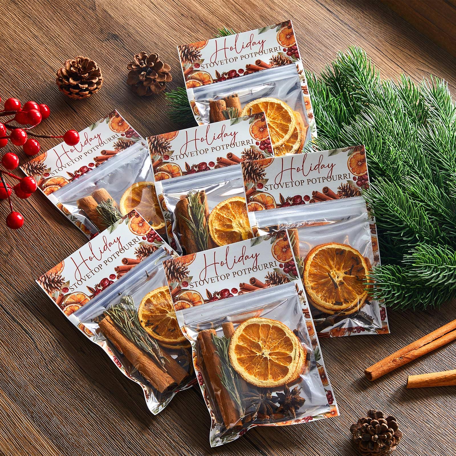 24-teiliges Weihnachts-Potpourri-Simmer-Topf-Set, Weihnachtsduft, Strumpf, Geschenke, Urlaub, Herd, Potpourri für Zuhause, Duft, Einweihungsgeschenk, Gastgeberin
