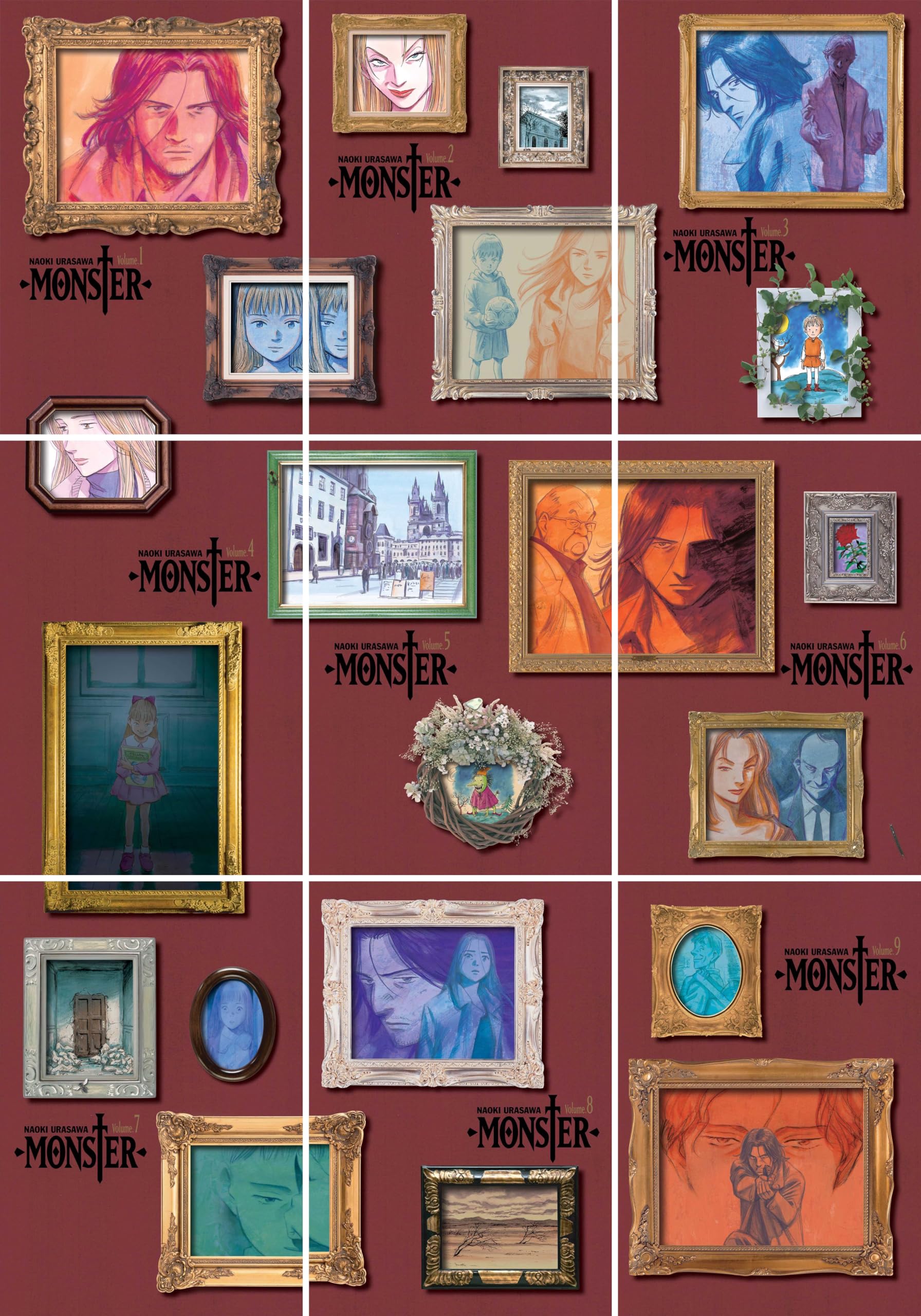 Monster: The Perfect Edition (Volumes 1-9) Complete Series Manga Set, by Naoki Urasawa (9 Books) Paperback – April 1, 2025