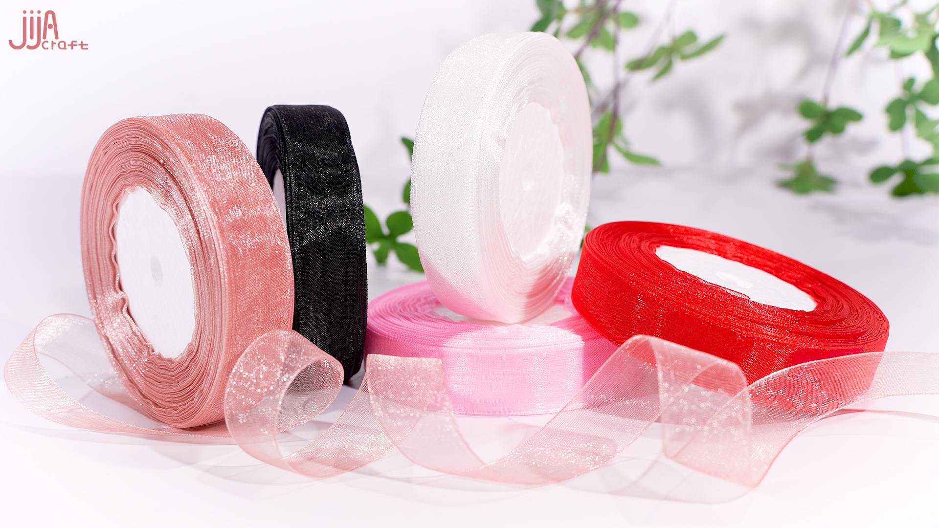 Prasacco Nastro In Organza Rosa - 1 Rotolo Da 45 Metri X 25 Mm - Per Confezioni Regalo, Bouquet, Decorazioni Fai-da-Te