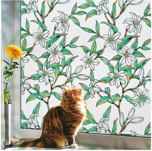 Miniatura 1 de Coavas Película de privacidad para ventana de vidrieras adhesivas Película decorativa para tintado de ventana para el hogar, película de vidrio