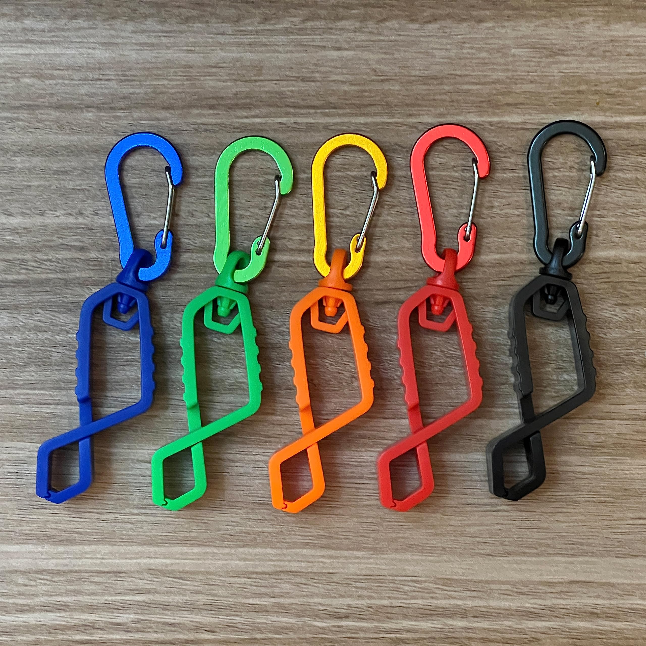 Clip Porta Guanti Con Moschettone In Metallo, 4 Pezzi Neri, Per Guanti Da Lavoro E Sicurezza, Edilizia