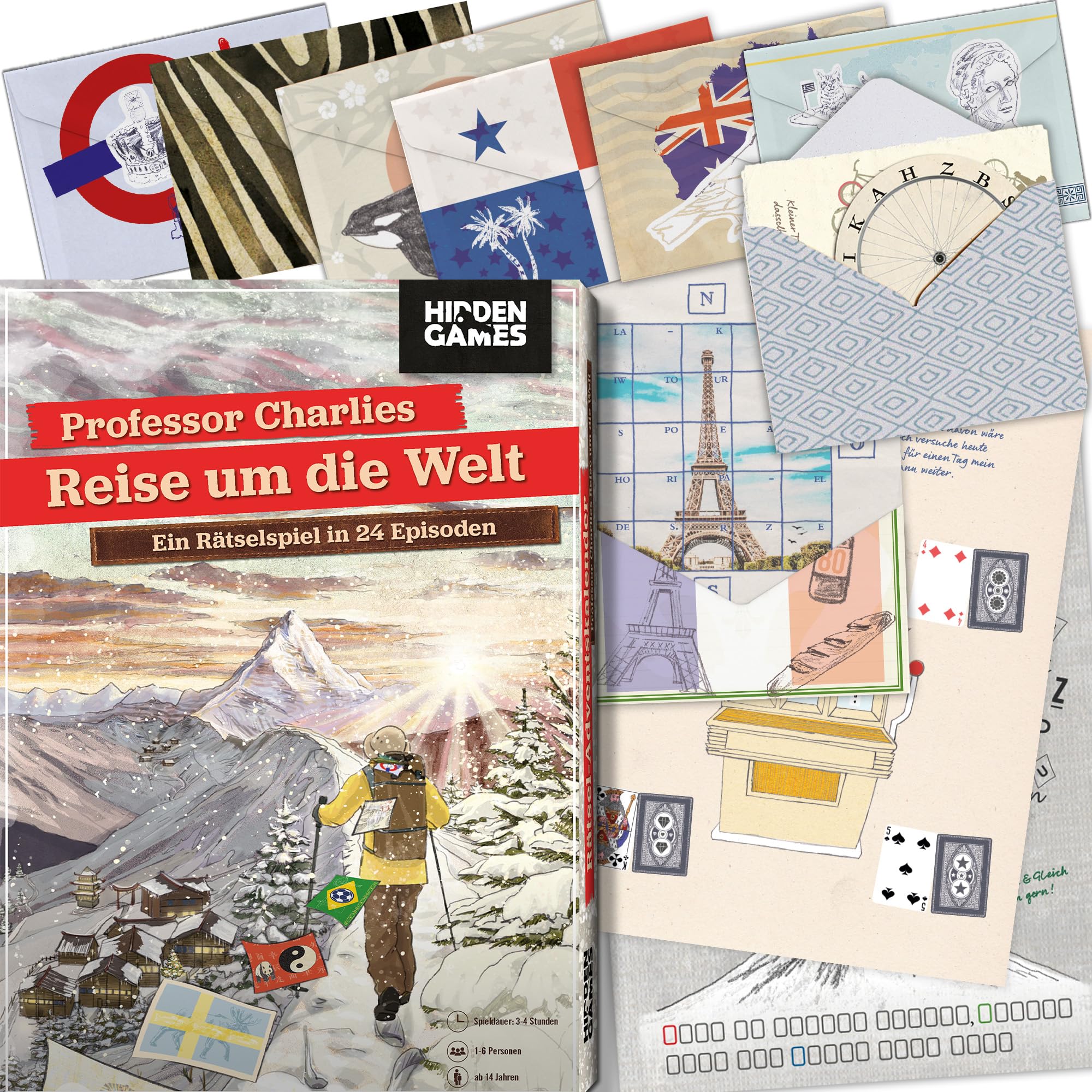 Rätsel-Adventskalender: Professor Charlies Reise um die Welt (Deutsch)