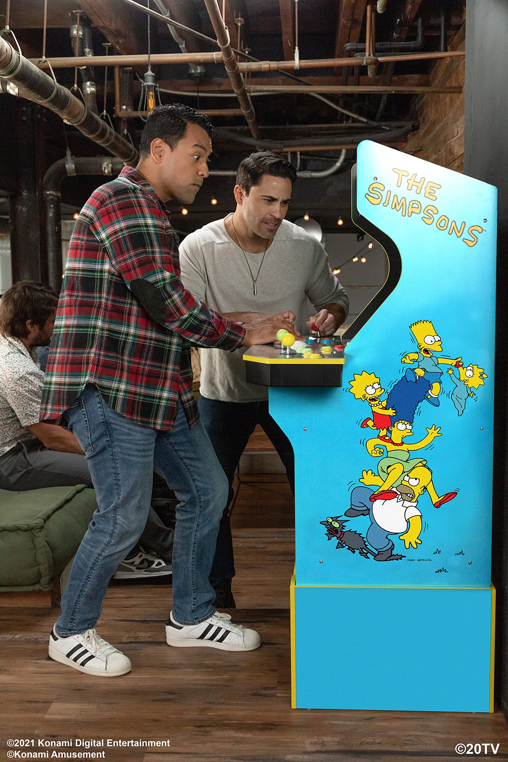 Arcade1UP The Simpsons Live Arcade Cabinet with Riser & Lit Marquee Blue