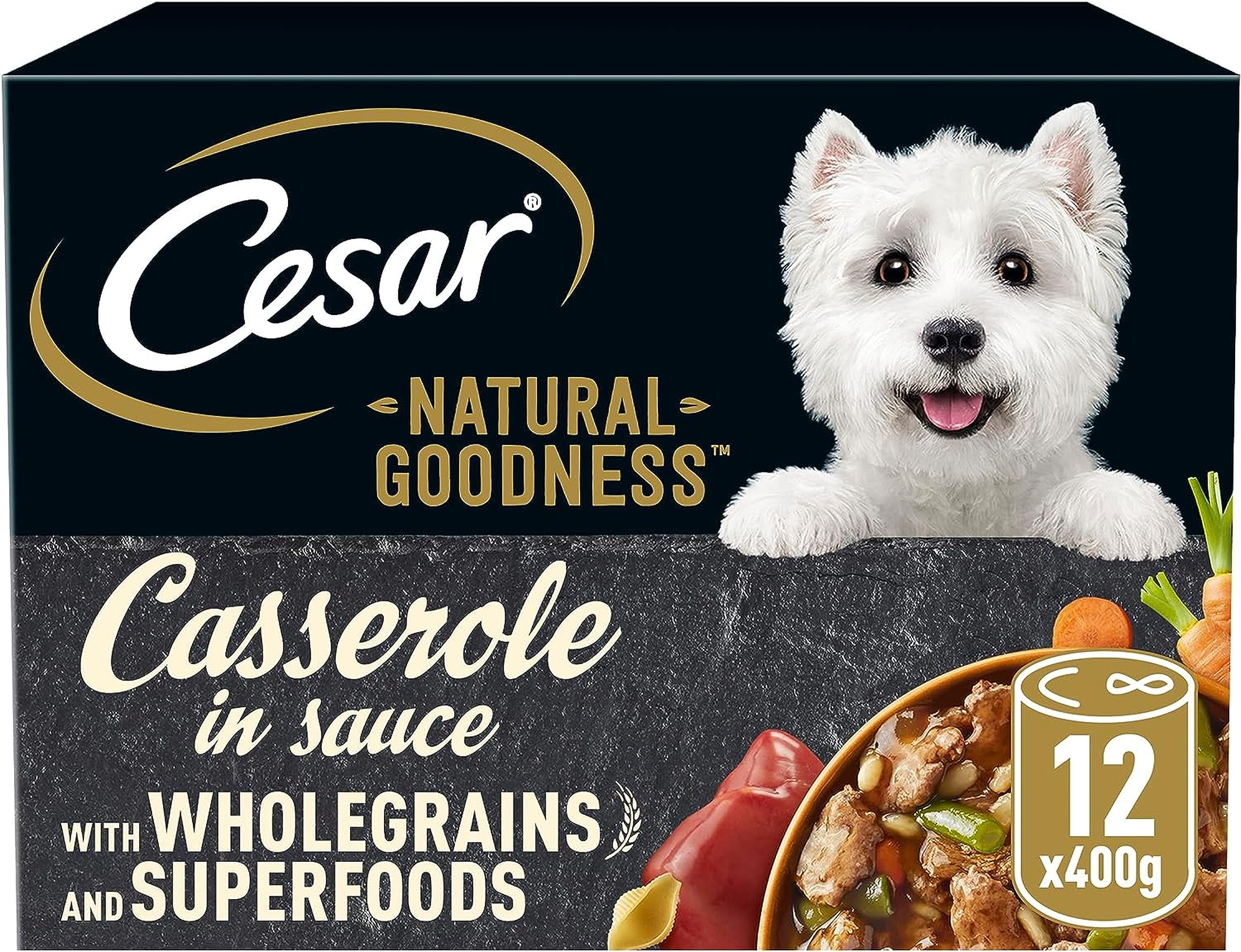 Cesar Natural Goodness Tins Chicken, Fish & Turkey in Gravy 12x400g