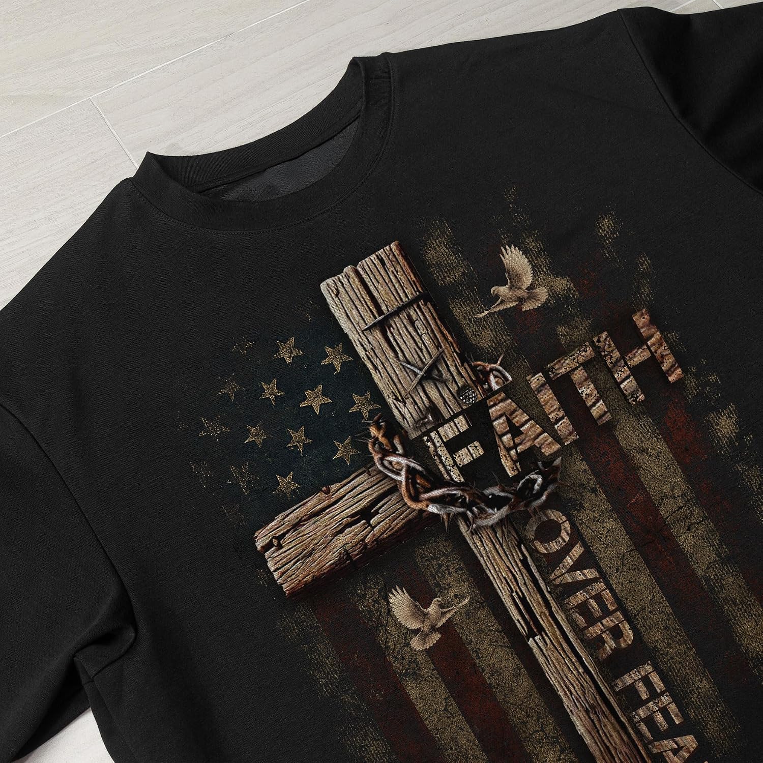 Faith Over Fear Shirt, Jesus Shirts for Men, Cross Shirt, Jesus Tshirt, Christian Shirts for Men