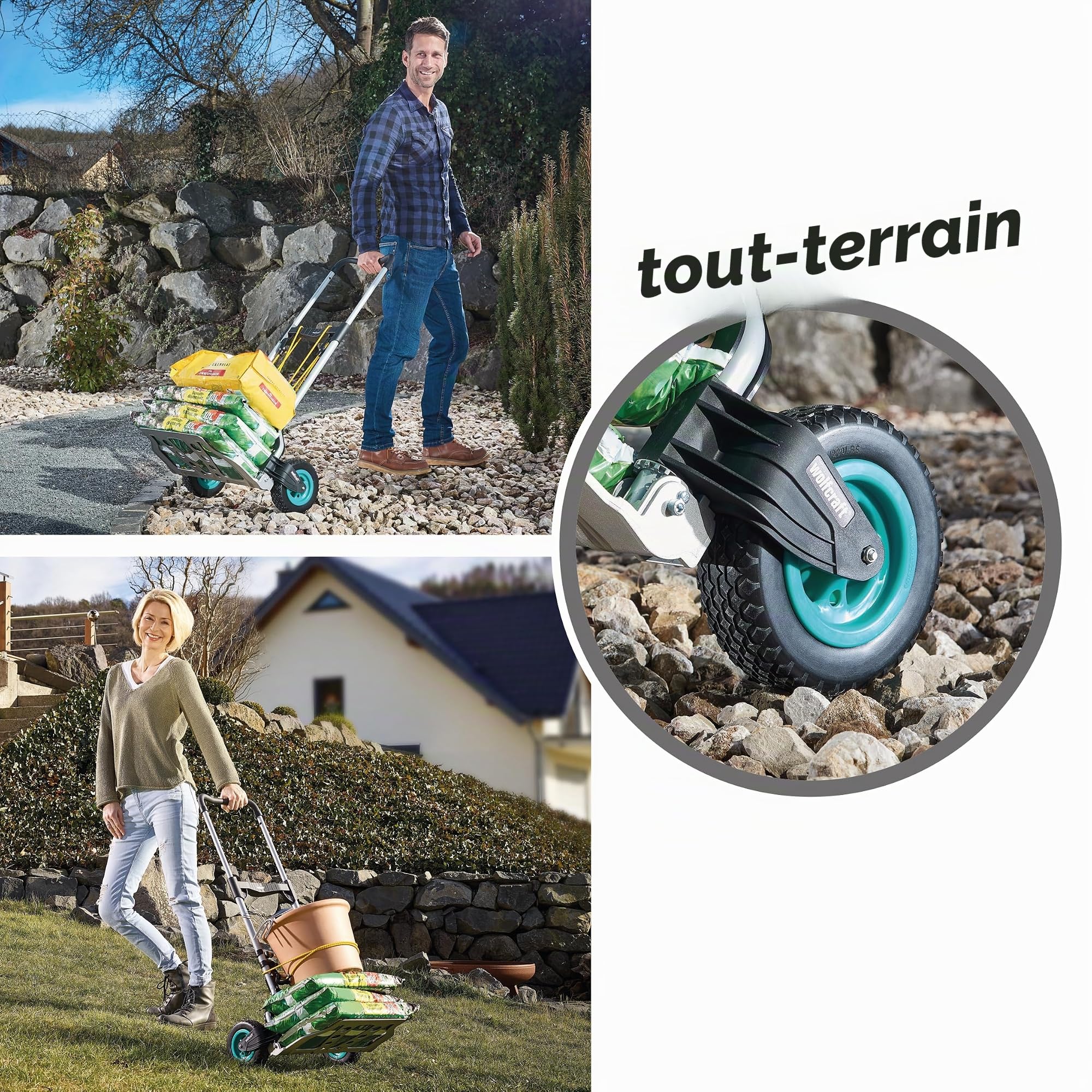 Wolfcraft TS 850 Offroad - Diable Pliable, Charge Max. 100 kg