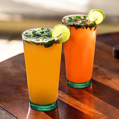 Miniatura 7 de Libbey - Juego de 10 vasos mezcladores, 20 onzas, transparente, pub, base gruesa, color verde