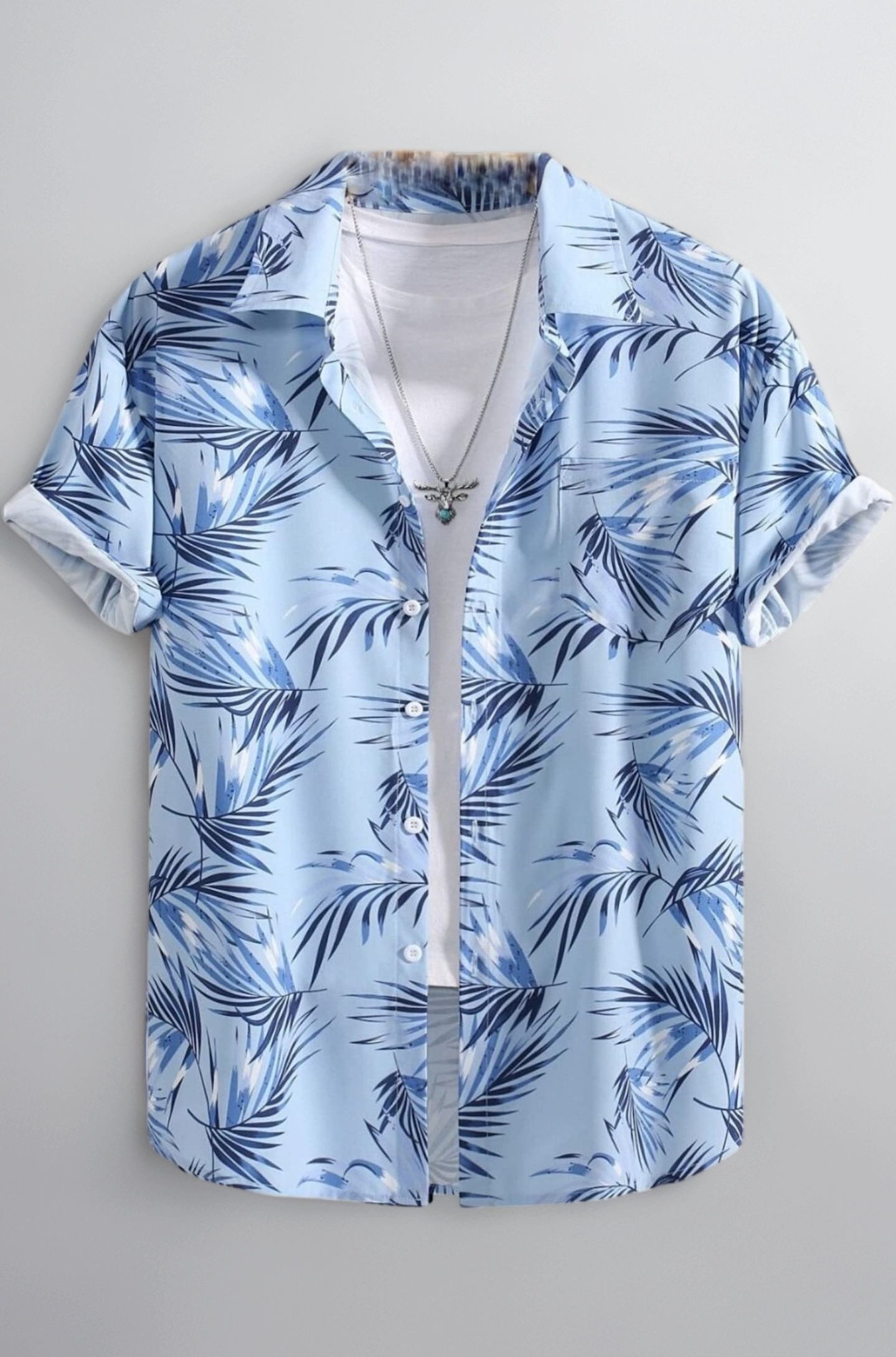 Men's Casual Cotton Shirt – Button Down Summer Shirt for Men | Lightweight Textured Fabric | Perfect for Daily & Weekend Wear