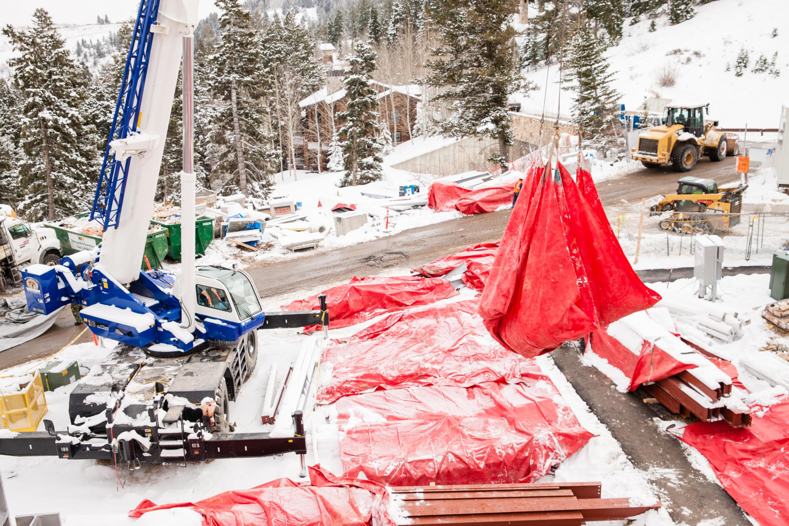 SugarHouse Heavy-Duty Snow Removal Tarp, 20ft. x 20 ft. with 10,000 lbs. Lift Strength, Tear and Puncture Resistant, High Visibility Red, Made in USA : Tools & Home Improvement