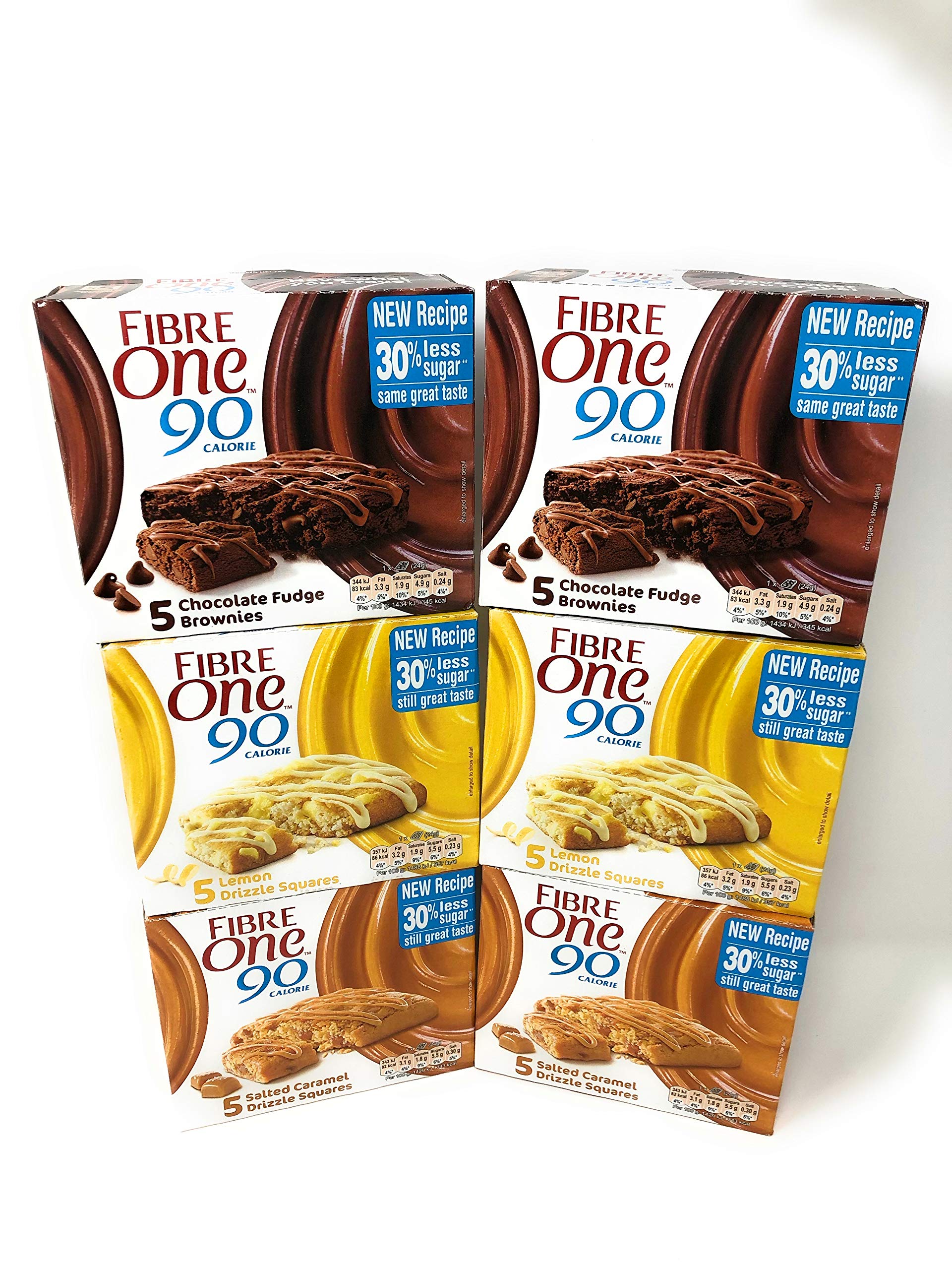 Buy Fibre One 90 Calorie Salted Caramel Drizzle Squares 120G X2 Packs