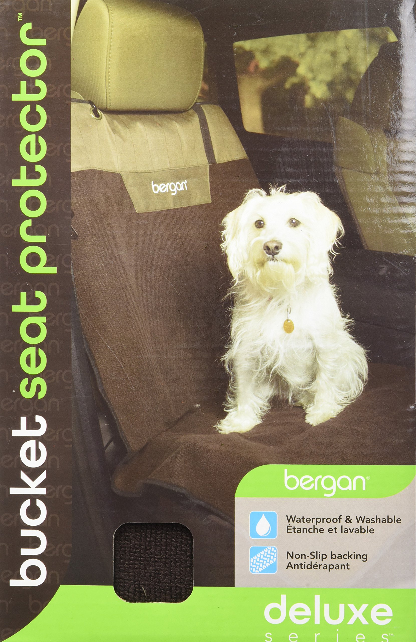 Bergan Bucket Seat Cover, Premium Microfiber, Mole' Brown