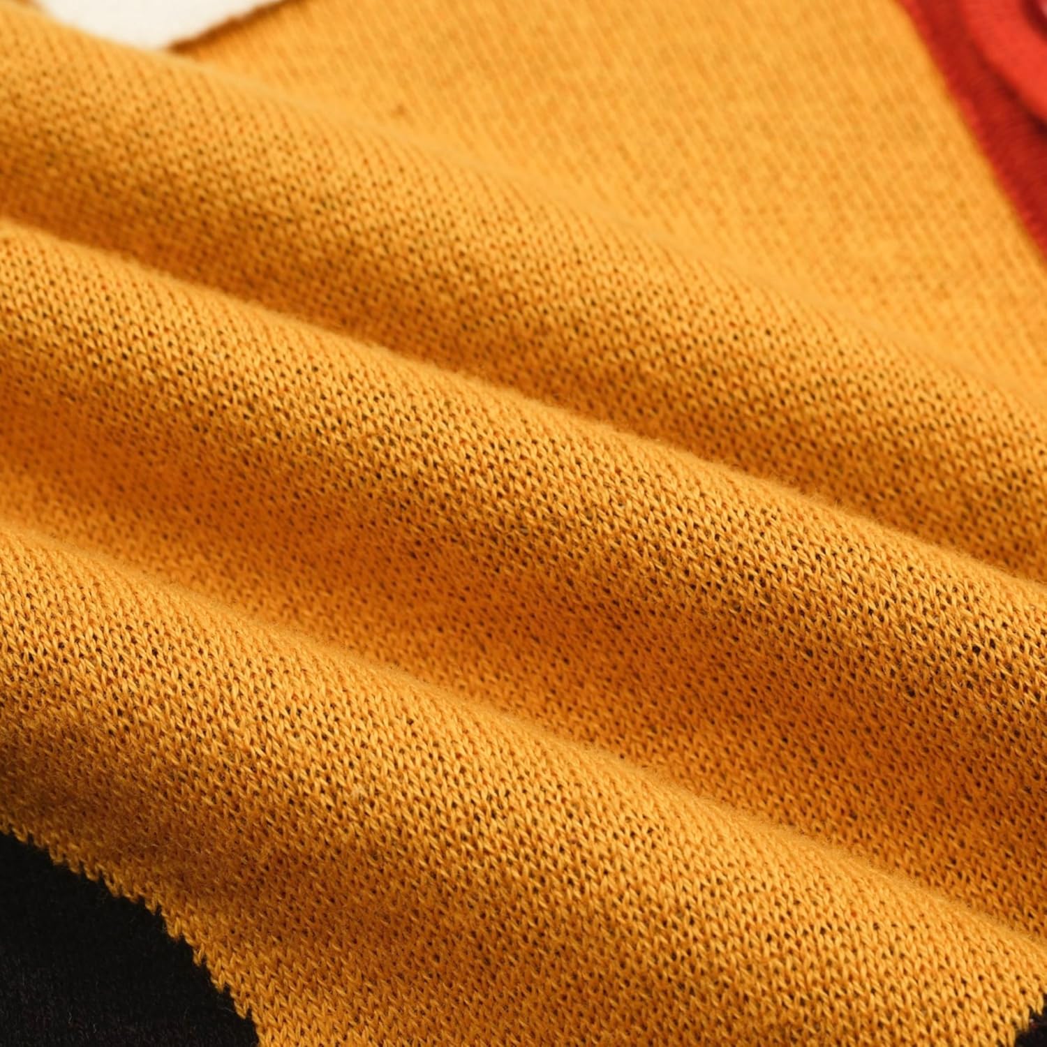 OXKNIT Knit Polo Shirt for Men, Retro Tiger Pattern Yellow Shirt Quarter Button Down Short Sleeve Men's Clothing