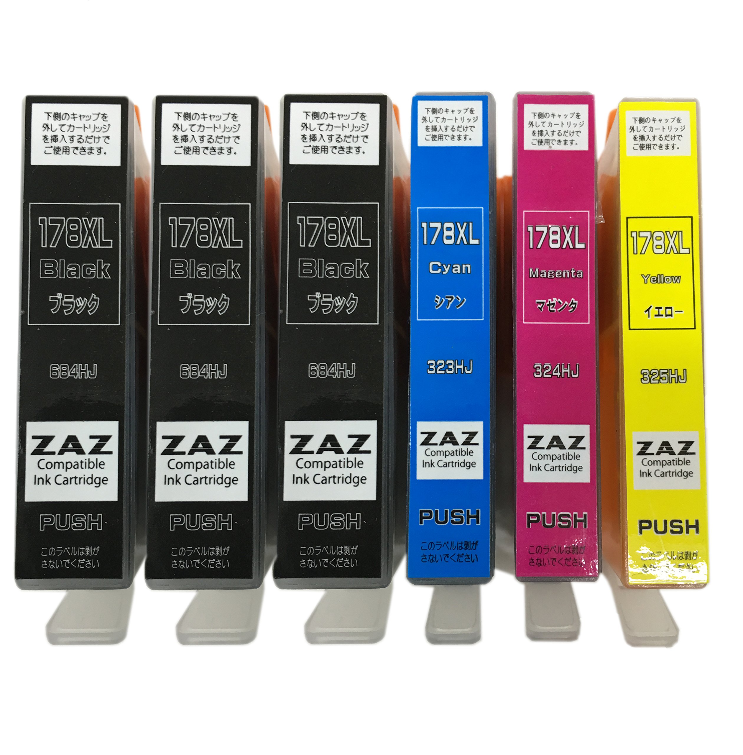 Amazon.co.jp: ZAZ HP178 XL 互換 インクカートリッジ 4色+ブラック2個
