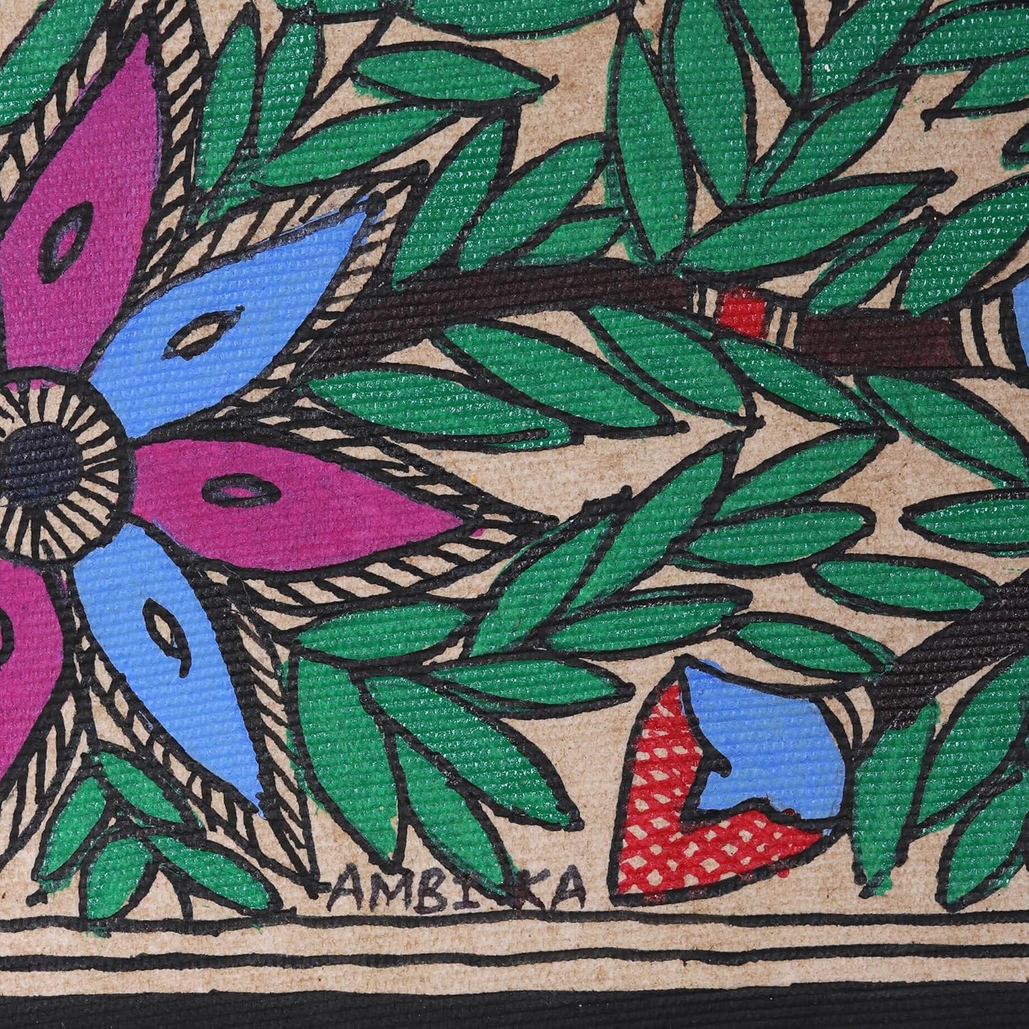 Novica Madhubani painting, Calm Ganesha