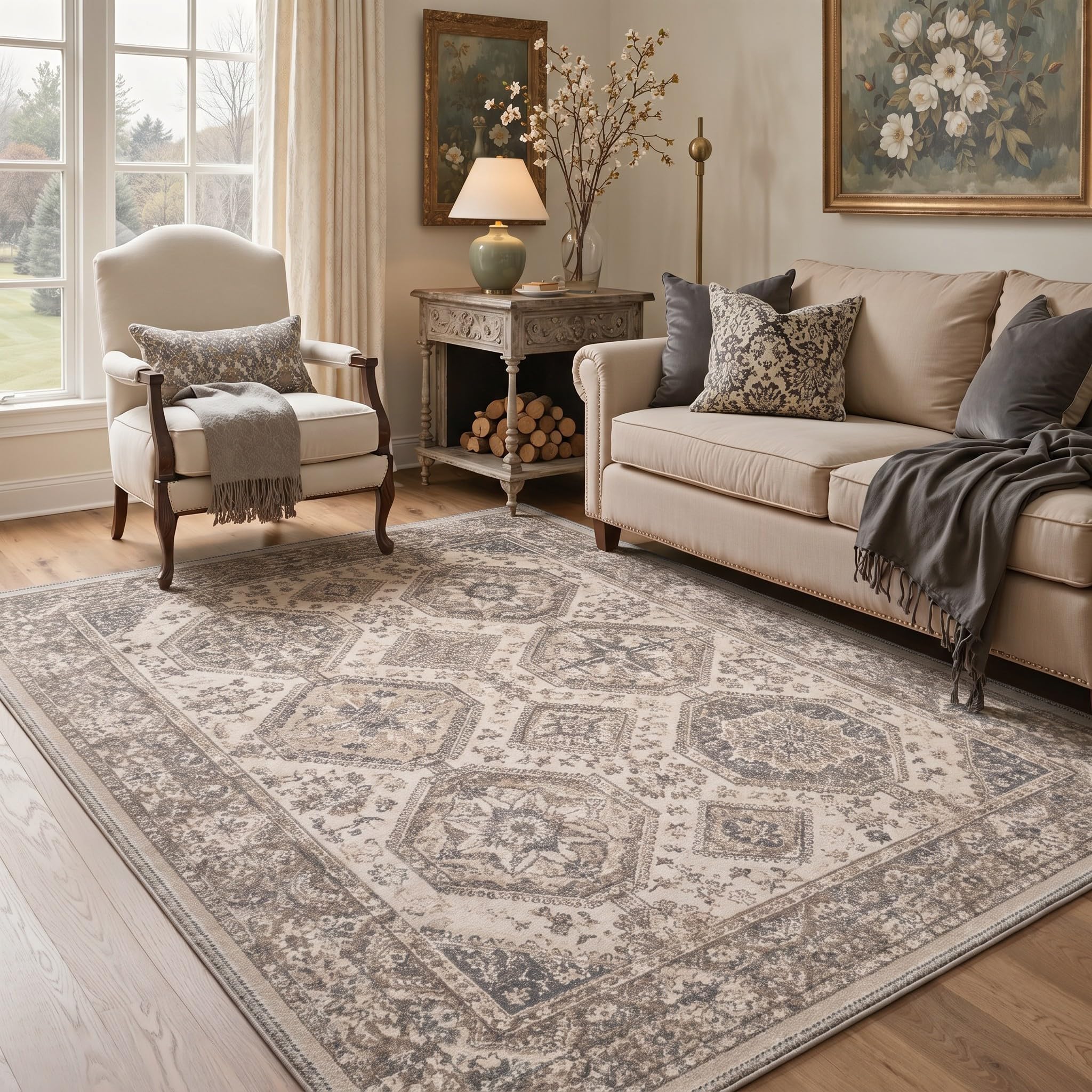 BEIMO Tapis Lavable Vintage Classique Ochreorbit 160x230cm Cuisine