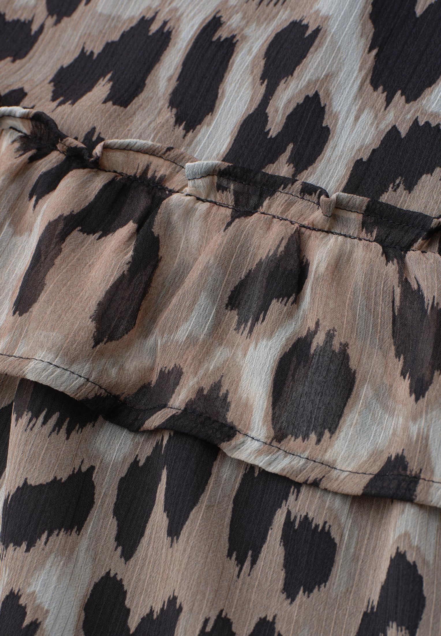 Knielanger Rock aus Chiffon mit Print