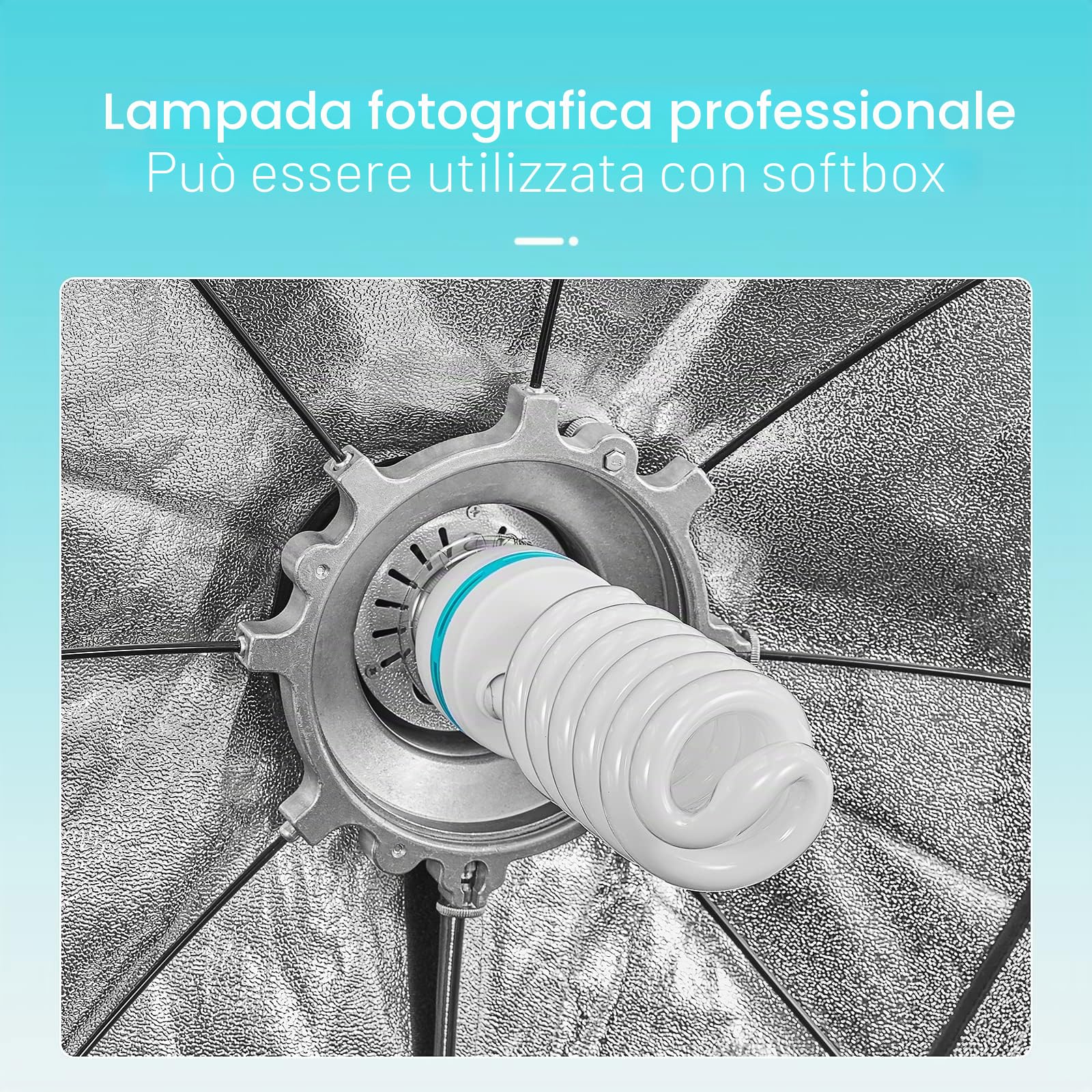 TLGREEN 2 x 135 W Softbox Lampada Foto Luce, E27 220V Luce per Fotografia, Lampada a Risparmio Energetico a Luce Fredda per Fotografia, Video, Studio, Studio Fotografico