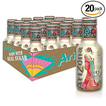 AriZona Low Calorie Diet Green Tea, 16.9 Fl Oz (Pack of 20)