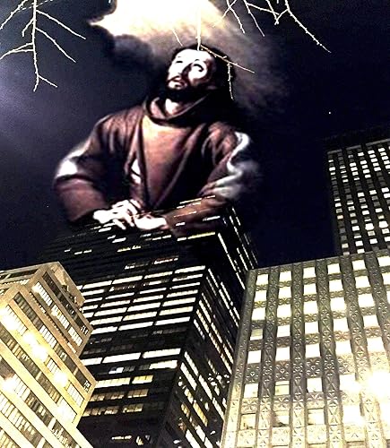 Spiritual Christian Home Decor Original Mixed Media Wall Art Black Red Gold