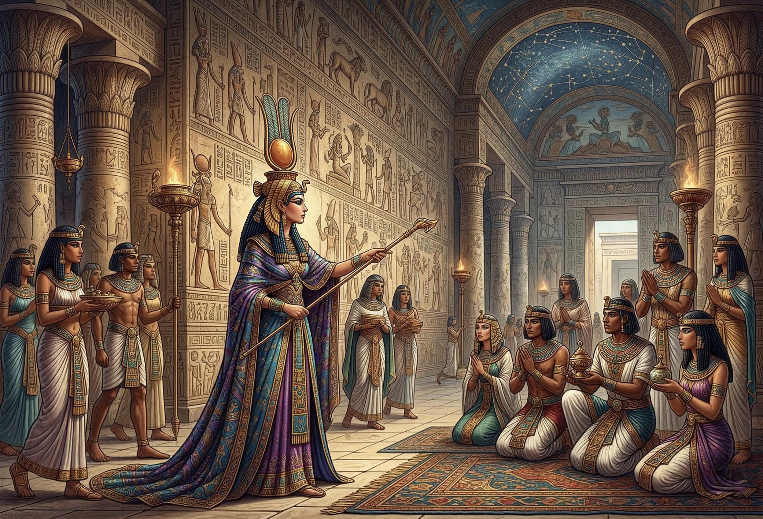 Ancient Egyptian Queen Goddess Puzzle 1000 Pieces, Birthday Puzzle Gift