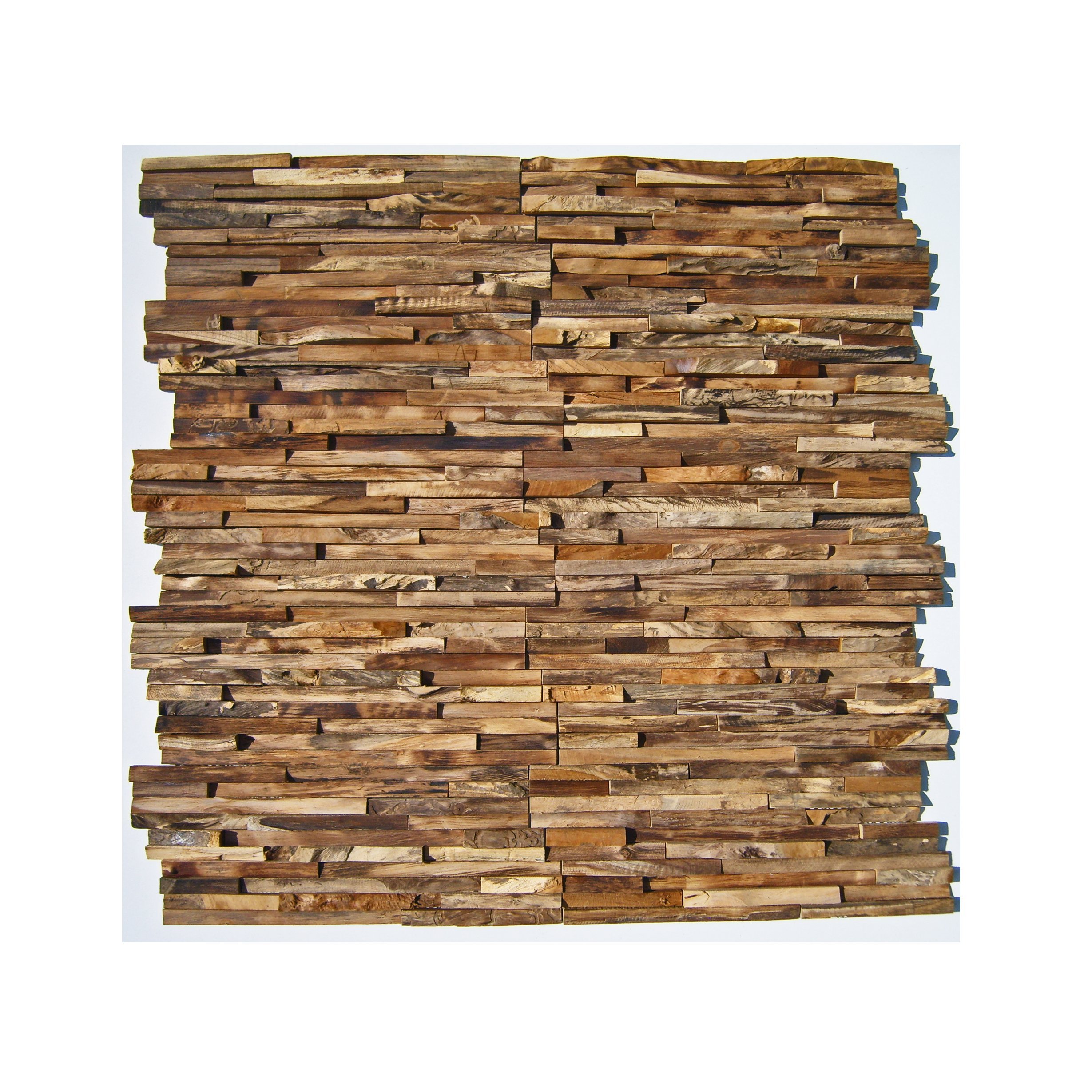 HO-1-006 - 1 qm Teak Holz Wandverblender Wurzelholz Schwemmholz Altholz - Fliesen Lager Verkauf Stein-Mosaik Herne NRW