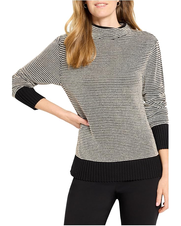 NIC+ZOE Funnel Neck Pixel Knit Sweater - Main View