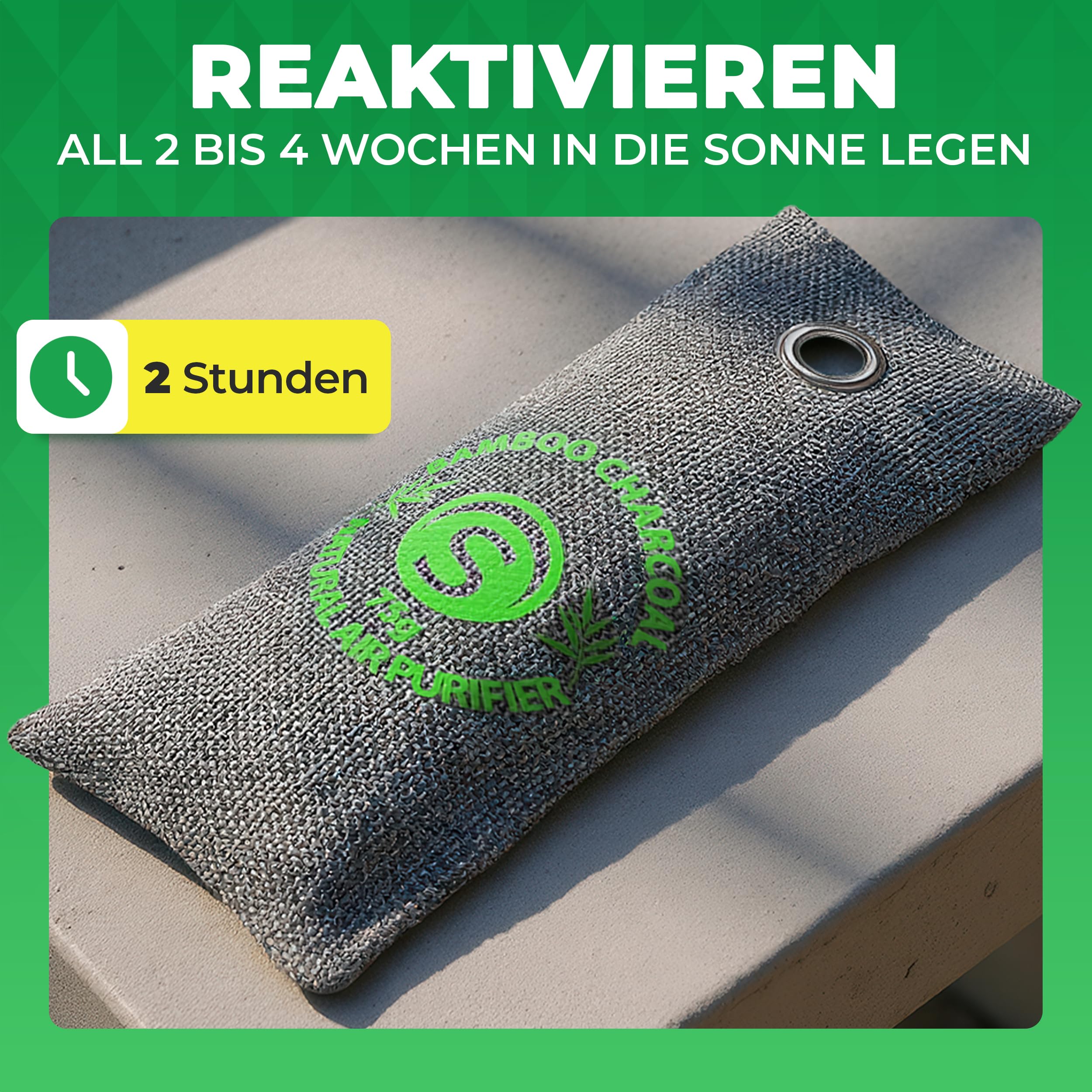 8x Aktivkohlebeutel für Schuhe & Sport – Schuhgeruch entfernen bei Schweißfüßen & Feuchtigkeit – Geruchsneutralisierer, Schuhtrockner, Schuh Deo – nachhaltig & geruchlos