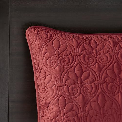 Miniatura 7 de Madison Park Quebec - Colcha acolchada reversible estilo damasco, ideal para todas las estaciones, juego de cama de colcha ligera y fundas a juego,