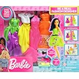 Be a Real Fashion Designer Neon Edition – DIY Dress-Up Craft Kit with Neon Fabrics & Accessories – Design Custom Outfits for Barbie Dolls – Gift for Creative Girls Ages 6+