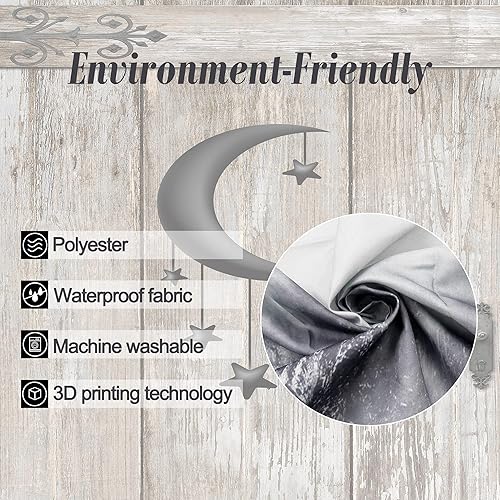 Miniatura 5 de Riyidecor Cortina de ducha pequeña para puerta de granero, 36 pulgadas de ancho x 72 pulgadas de alto, cortinas de ducha individuales para casa