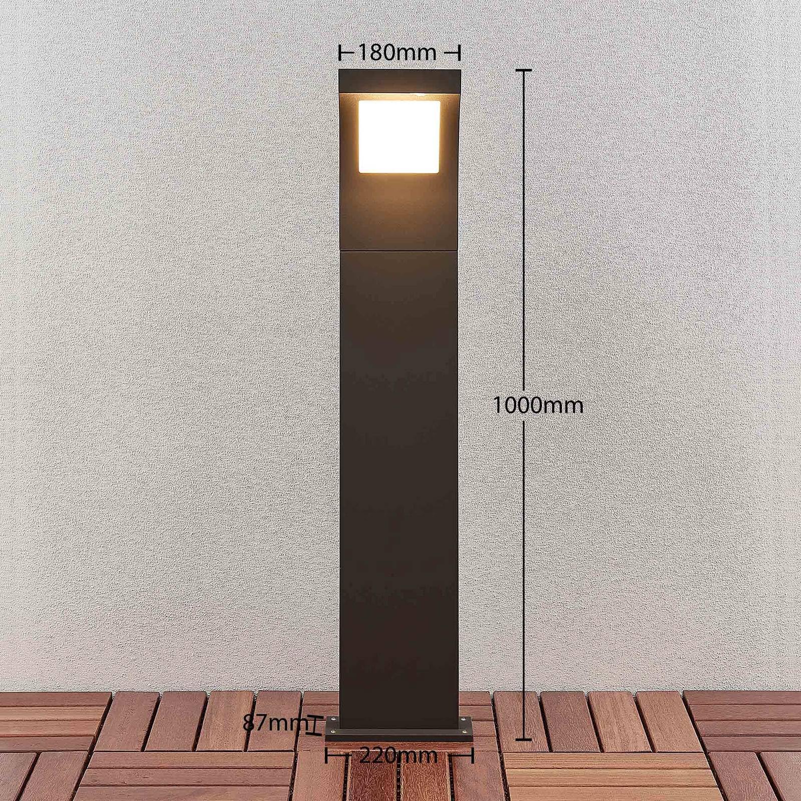 Arcchio LED Wegeleuchte/Pollerleuchte, Höhe: 100 cm Wegelampe spritzwassergeschützt IP65 1x 10,8W Außenleuchte