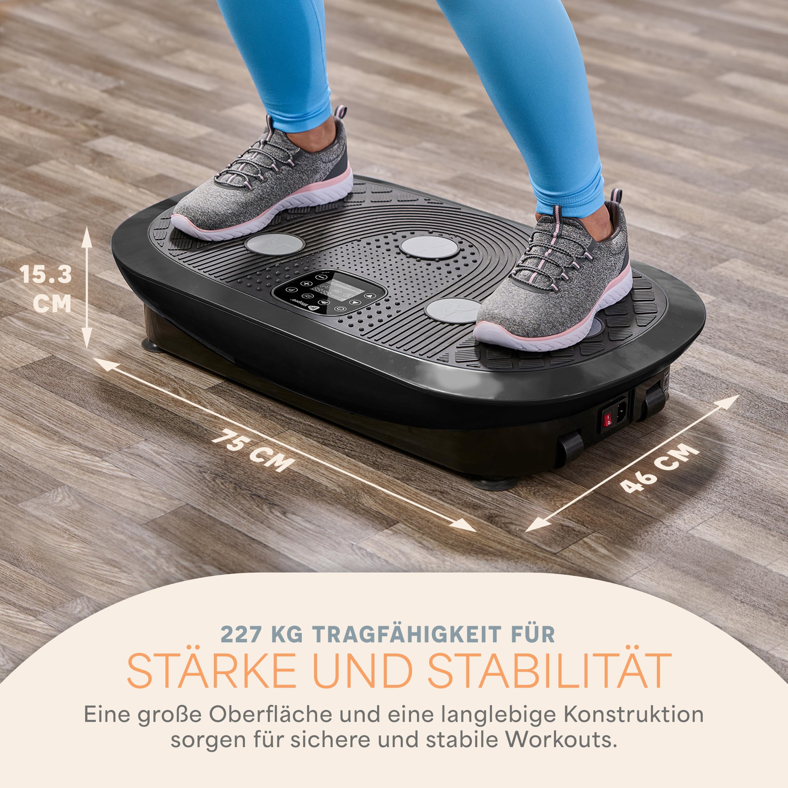 Lifepro Vibrationsplatte Vibrationsboard – 4D Rüttelplatte elektrisch mit Vibration Plate für effektives Ganzkörpertraining