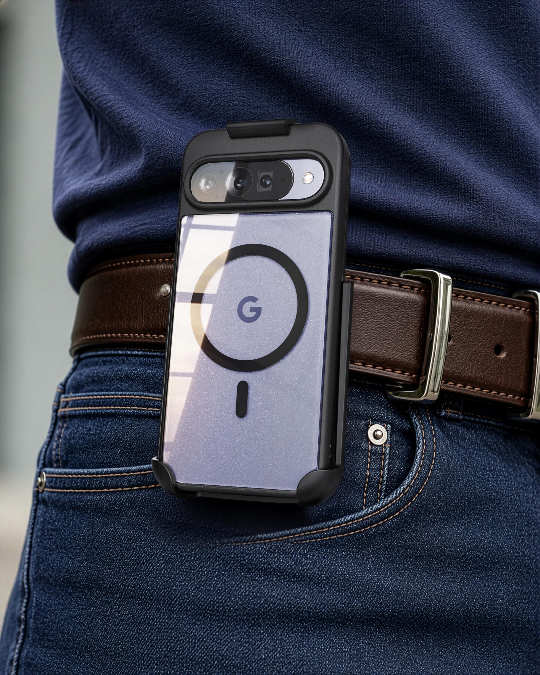 Encased SlimShield - Custodia per Google Pixel Pro XL, con clip per cintura, 17,3 cm