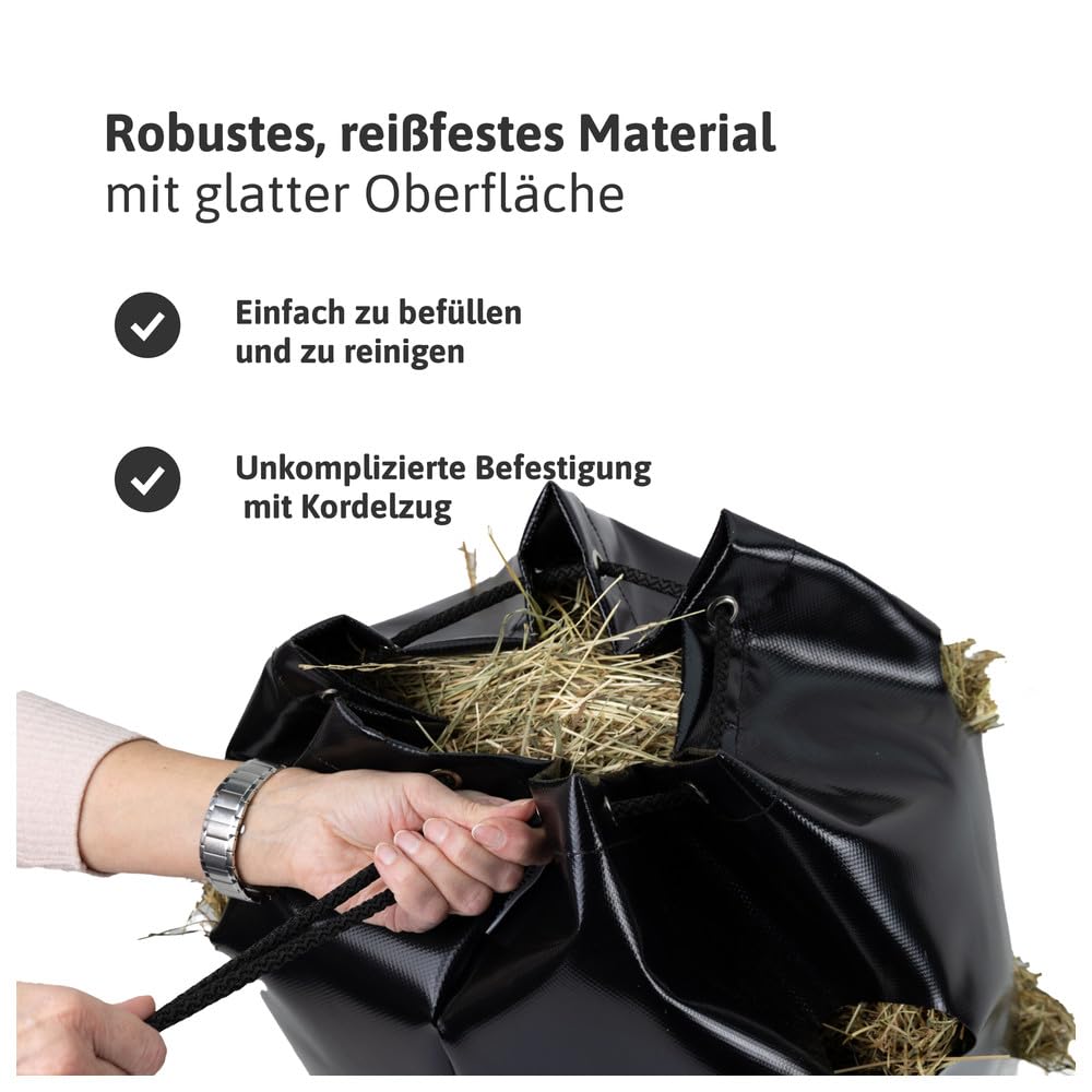 Dönges Haybag - Sacchetto per fieno, con fori da 8 cm, contenitore per alimenti grezzi, per il lavoro, circa 9 kg