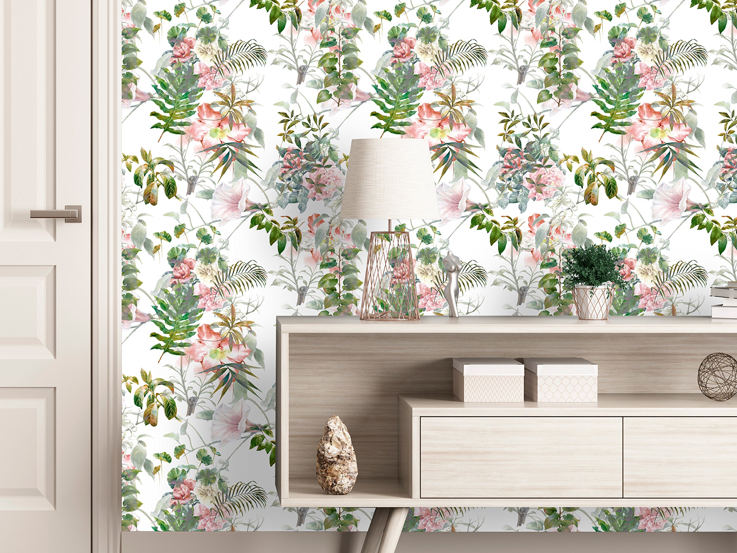 murando - Carta da Parati Adesiva Fiori 10 m Fotomurali Adesivi per Mobili - Stickers Murales per Camera da Letto e Soggiorno Decorazione da Muro - Carte da Parati Moderne Casa