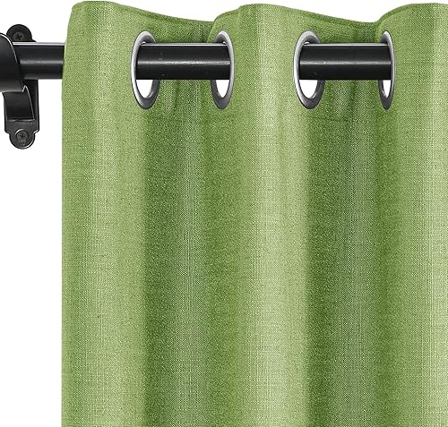 Miniatura 28 de Fcosie Cortinas 100% opacas de 84 pulgadas de largo, cortinas texturizadas de lino con aislamiento térmico, panel de cortina con ojales en la parte