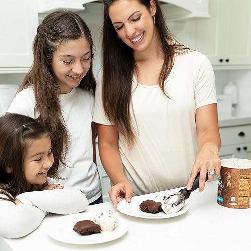 Miniatura 7 de Spring Chef Tazas y cucharas medidoras de acero inoxidable, juego de 15 y cucharas de helado de acero inoxidable de alta calidad, color negro,