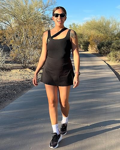 Miniatura 4 de Stelle Faldas de tenis y golf para mujer, cintura alta con bolsillos, pantalones cortos interiores para atletismo, deportes, correr, pickleball