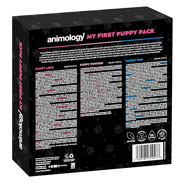 Foto 2 de 2 de Animology My First Puppy Pack - Set de regalo para cachorros con champú y spray sin aclarado y niebla…