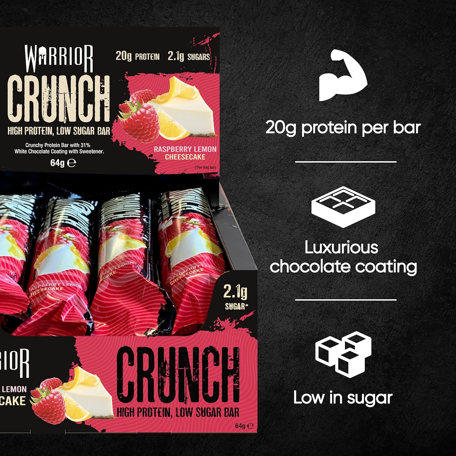 Warrior Crunch Protein bar 12 thanh WheyPlus