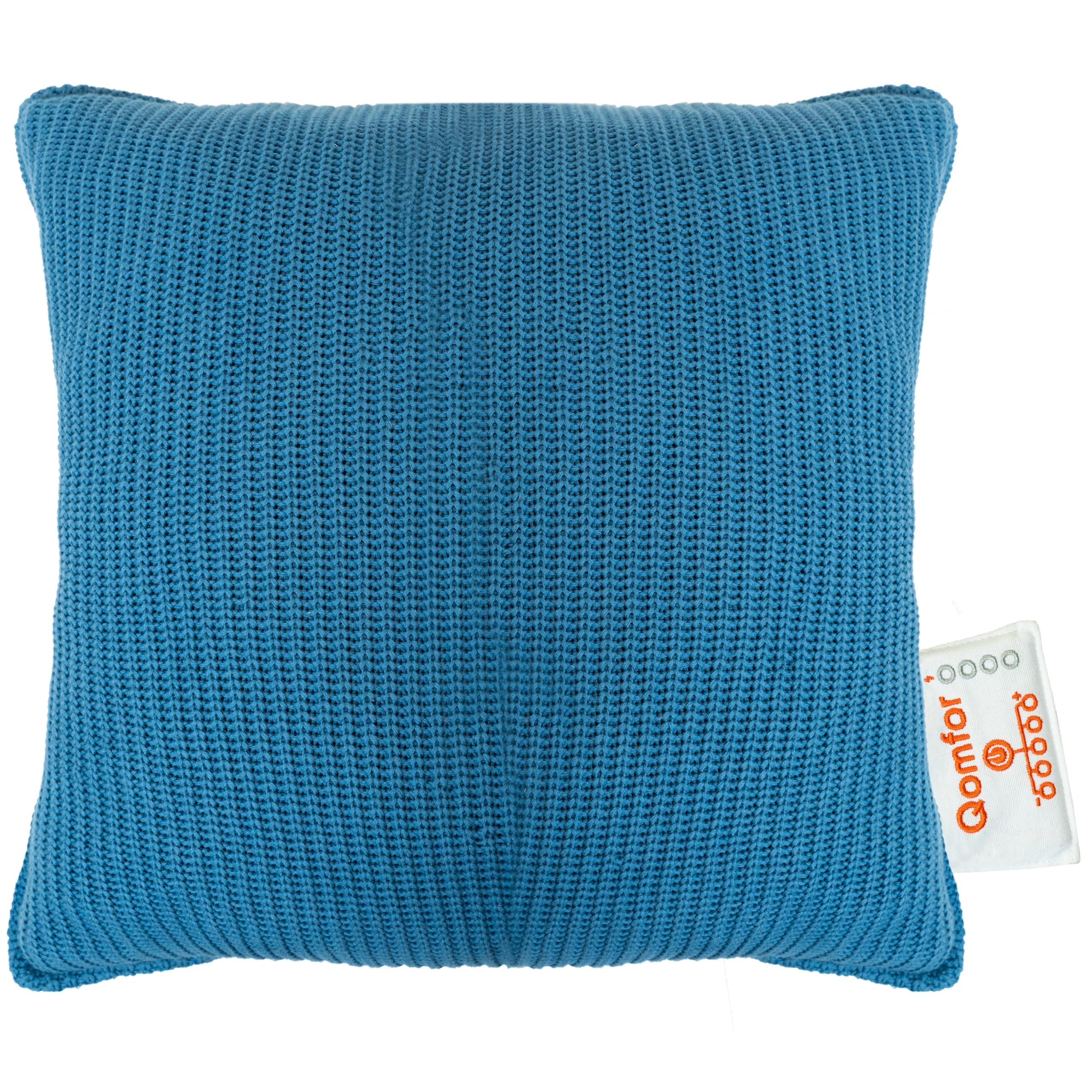 Qomfor - Cuscino riscaldato premium/cuscino termico - Supporto lombare elettrico per alleviare il mal di schiena - Blu acqua - Cuscino regolabile con 3 livelli di calore con power bank