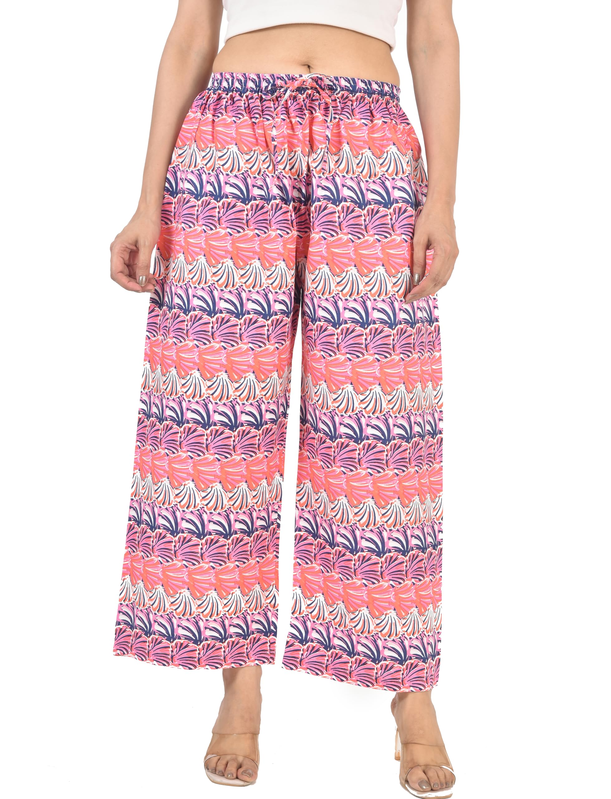 Women's Rayon Regular Fit Palazzo Pants Multicolour-image-1