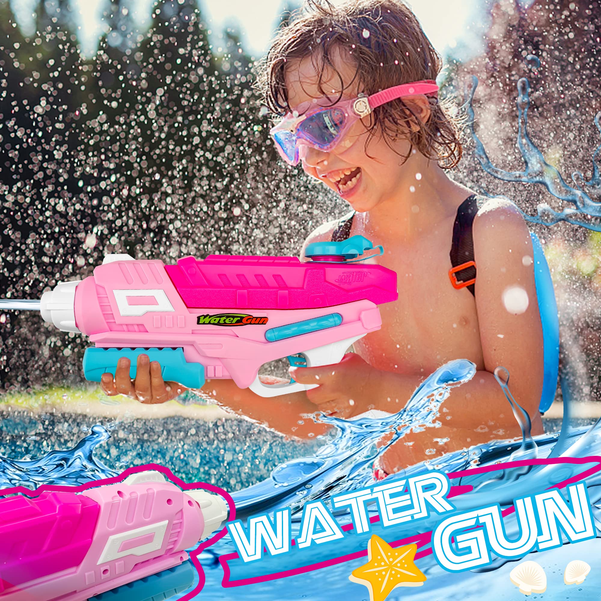 Pistolet Eau Haute Pression Pistolet à Eau Feu D'artifice - 4 Pièces - Jet Haute Pression - Jeu D'extérieur Pour Enfants Et Adultes Jeu Extérieur Enfant