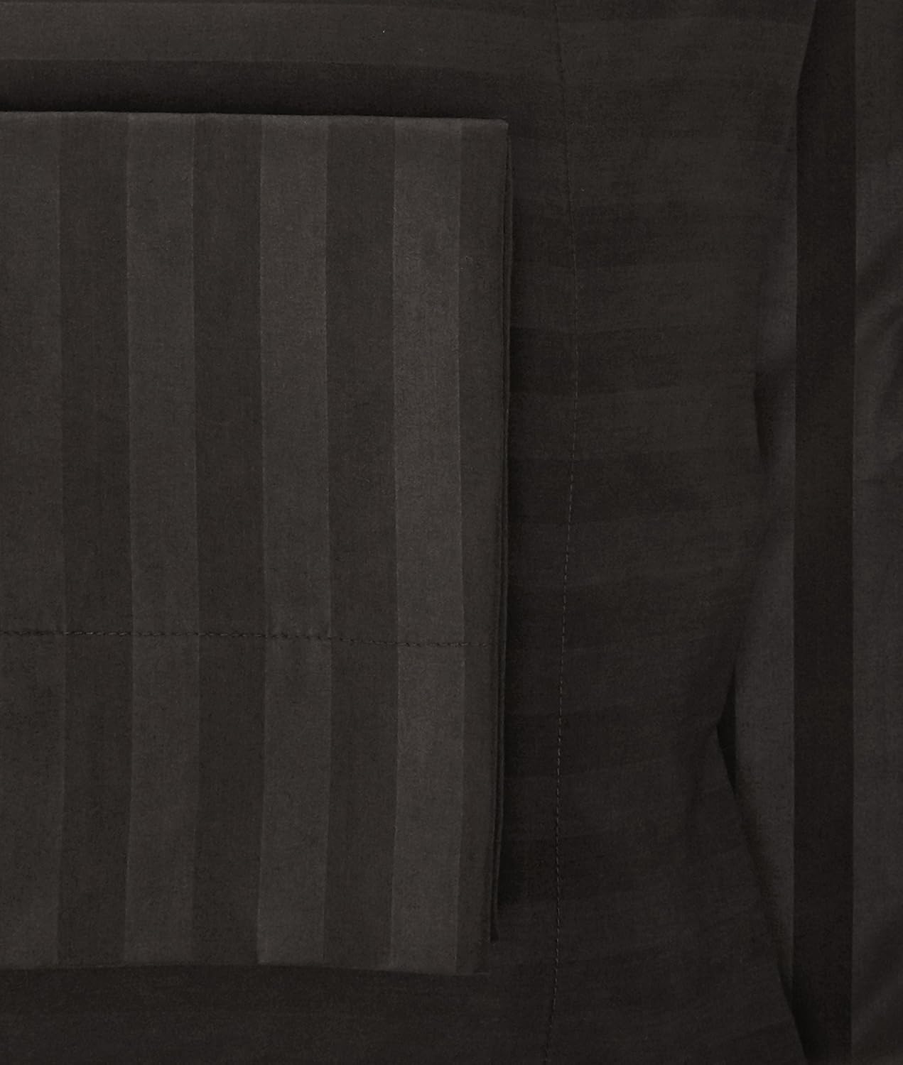 Elegant Comfort 1500 Premier -Damask Stripes- Hotel Quality Luxurious Silky Soft Wrinkle & Fade Resistant 4 pc Sheet Set, Deep Pocket Up to 16" - King Black