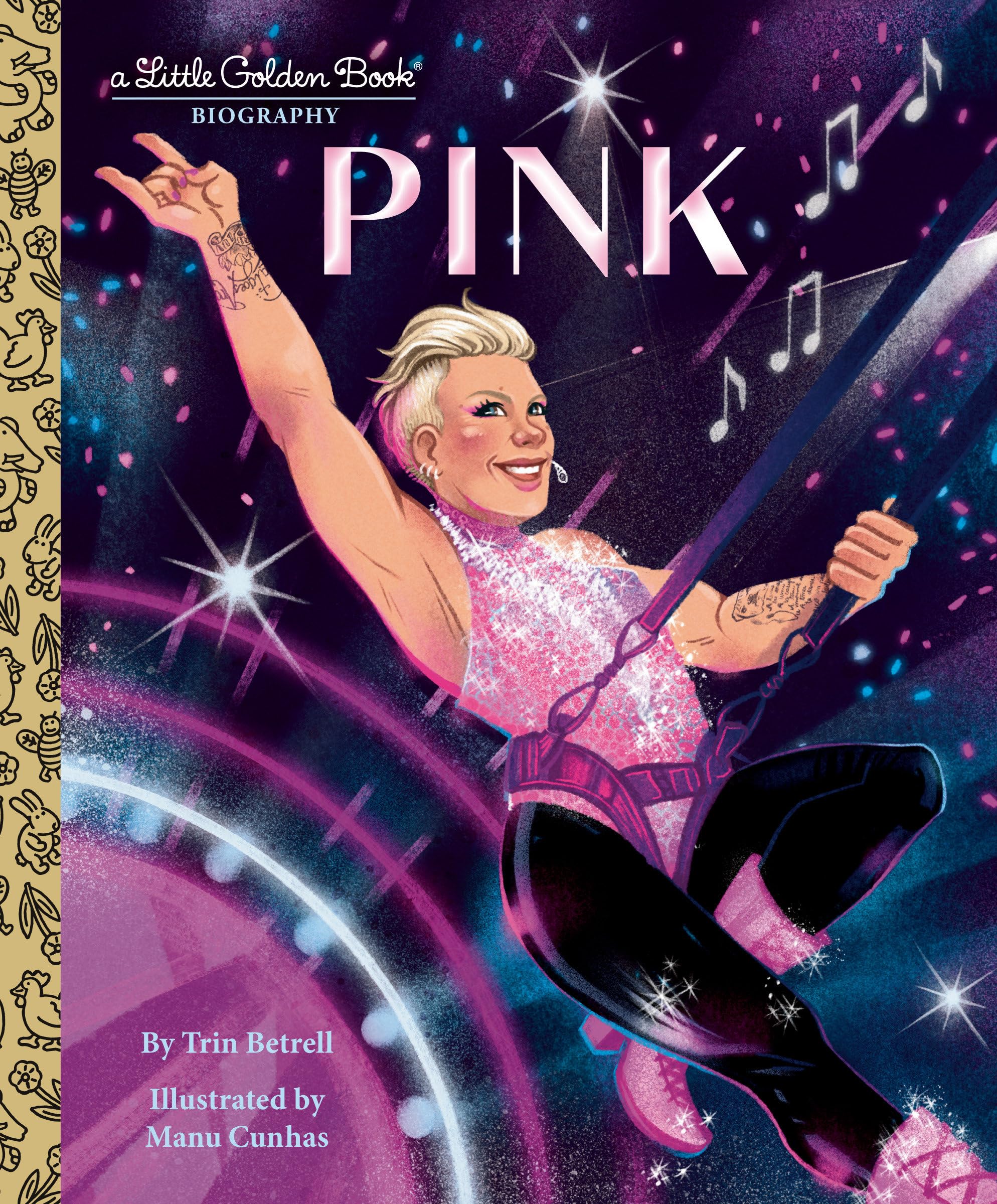 Pink: A Little Golden Book Biography by Manu Cunhas (Hardback Book)