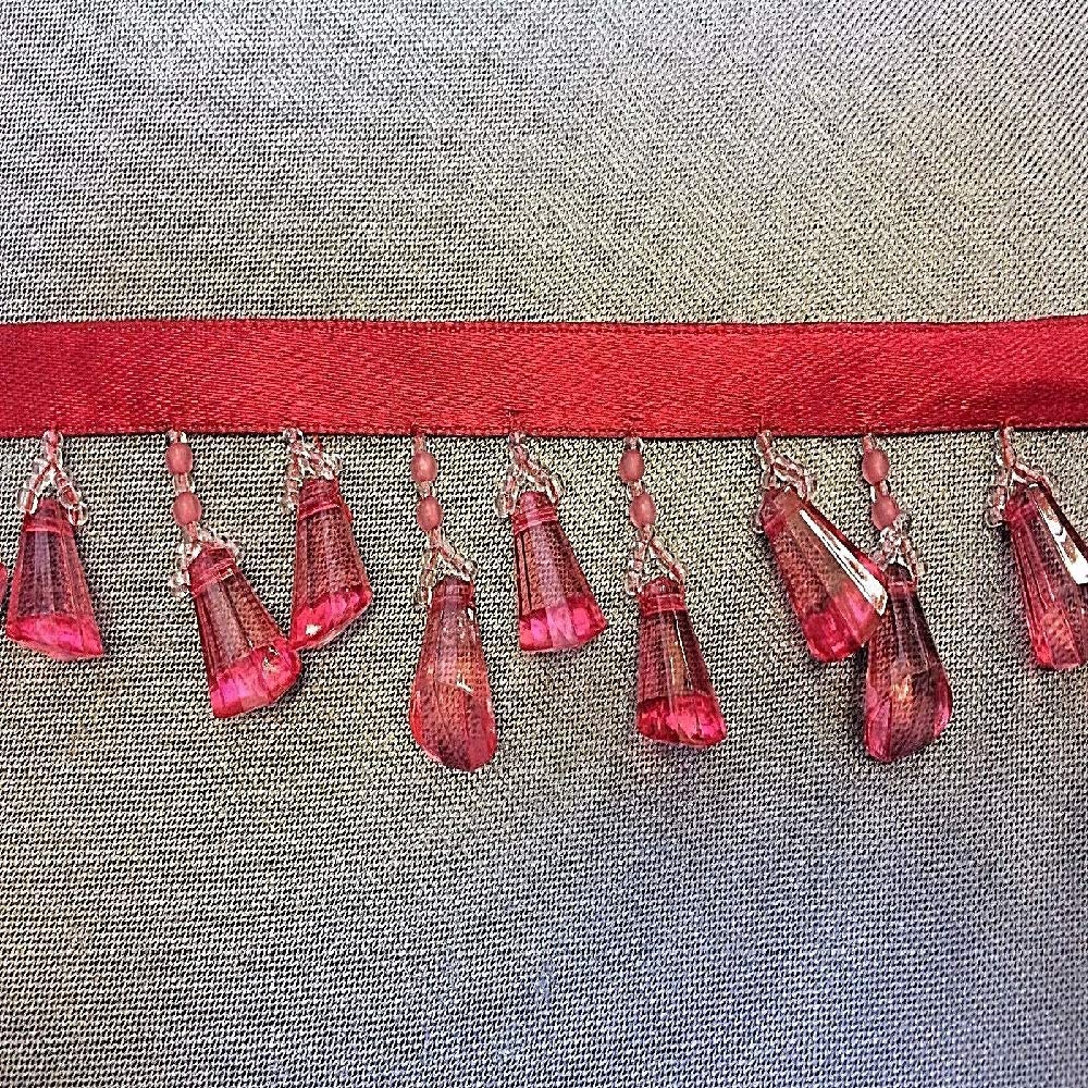 Raspberry Shaped Glass Beaded Curtain Cushion Trimming