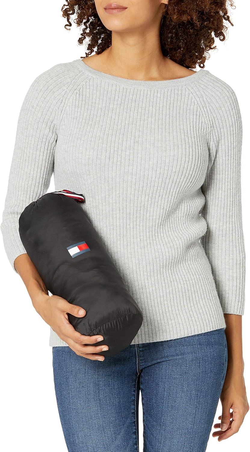 Tommy Hilfiger Women's Midlength Hooded and Quilted Packable Jacket