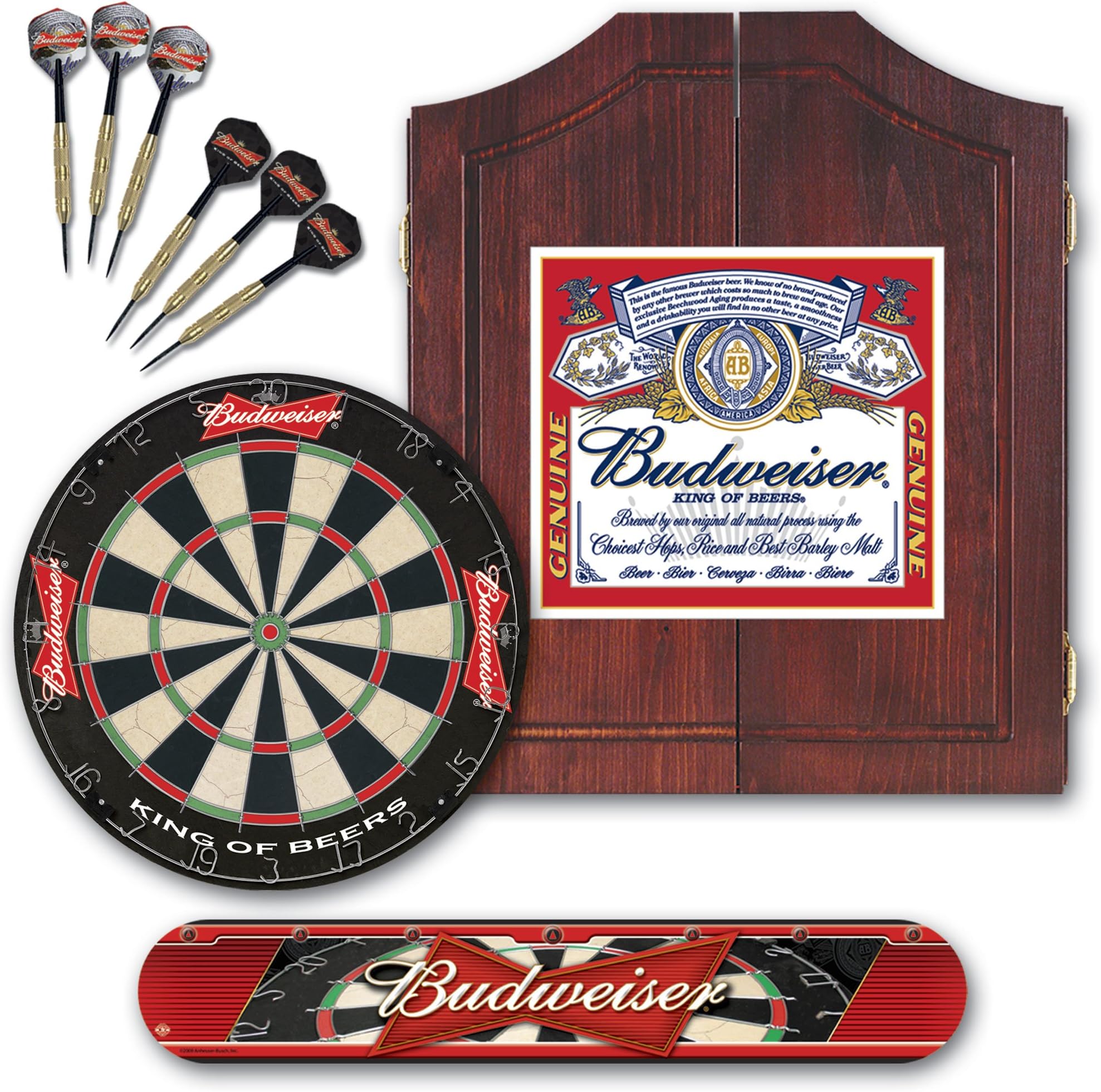 Budweiser® 99192 Label Dartboard and Cabinet Kit