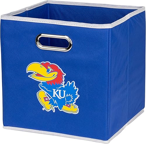 Miniatura 3 de Franklin Sports Cubos de almacenamiento de tela del equipo universitario de la NCAA hechos para adaptarse a organizadores de almacenamiento